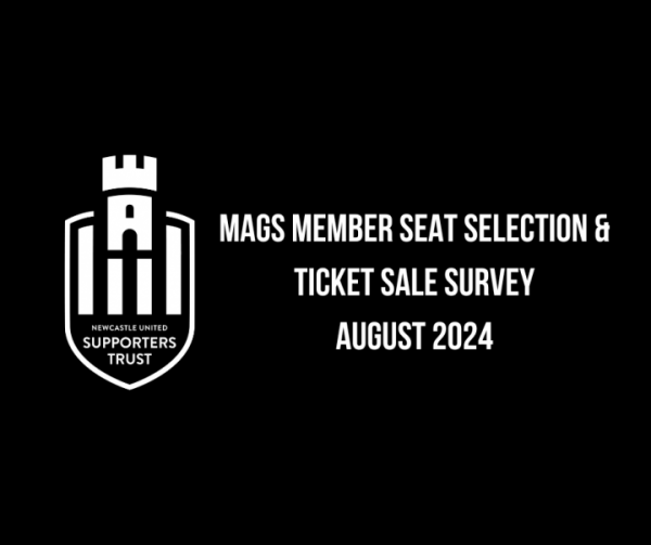 mags member seat selection ticket sale survey results